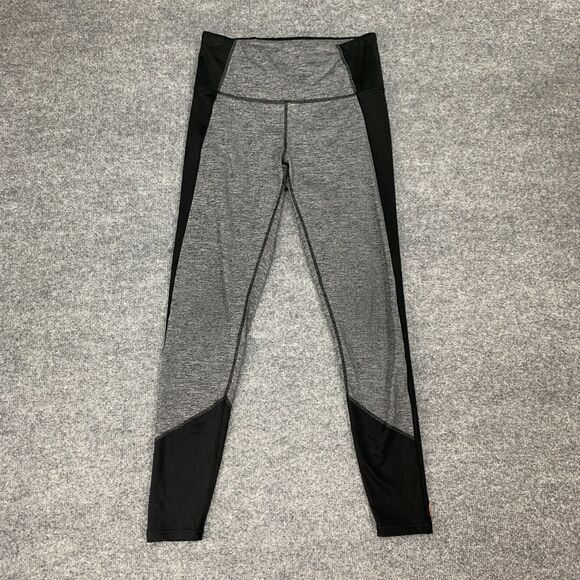 Lucy Hatha Leggings Womens M Medium Grey Two Tone Mid Rise Pull On Athletic Pant - Picture 2 of 13
